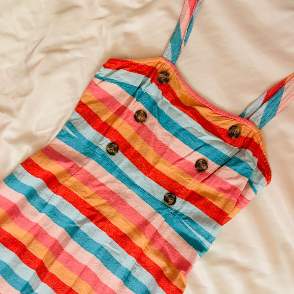 derek heart rainbow mini dress